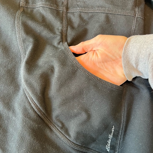 Eddie Bauer women’s black open front long cardigan. Size large tall. - Picture 4 of 6